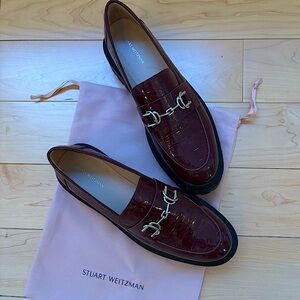 Stuart Weitzman Patent Leather Loafers, Size 10
